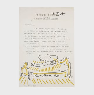 Item #376166 Illustrated Typed Letter, Signed, to Elizabeth Weicker ("Carissima"). Ludwig Bemelmans