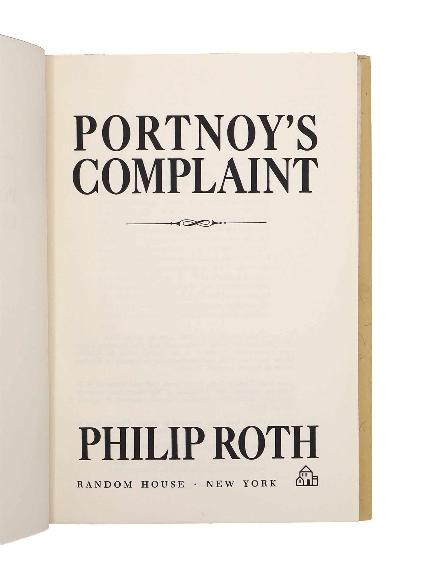 Portnoy's Complaint - Philip Roth - First edition, Number 316 of 600 ...
