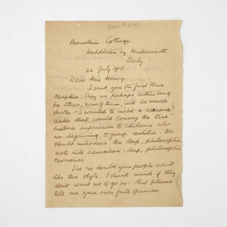 Item #376553 Autograph Letter, Signed, to Nancy Henry. D. H Lawrence