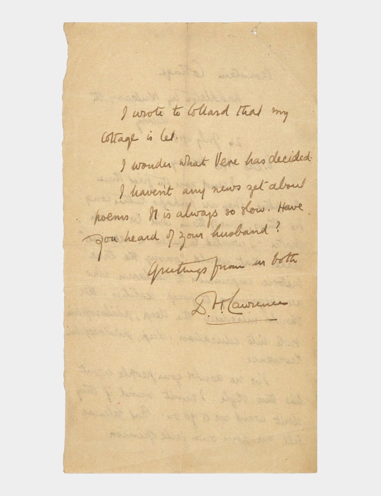 Autograph Letter, Signed, to Nancy Henry