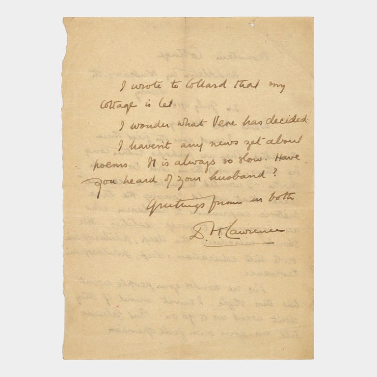 Autograph Letter, Signed, to Nancy Henry