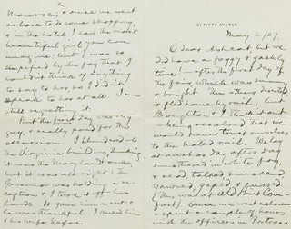 Item #376589 Autograph Letter Signed "Father", to his daughter Clara Clemens, about the...