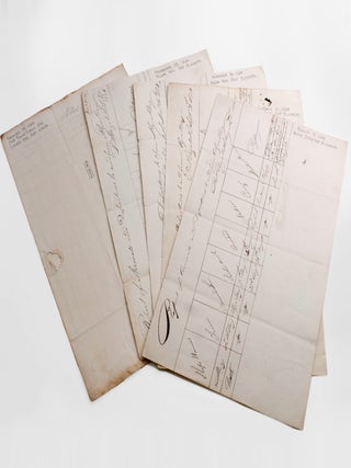 Item #376899 Group of 10 maritime documents. Manuscript or partly printed. 4 double-page. Folio,...