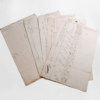 Item #376899 Group of 10 maritime documents. Manuscript or partly printed. 4 double-page. Folio,...