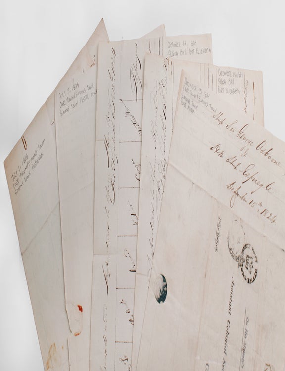 Group of 10 maritime documents. Manuscript or partly printed. 4 double-page. Folio, single sheets;
