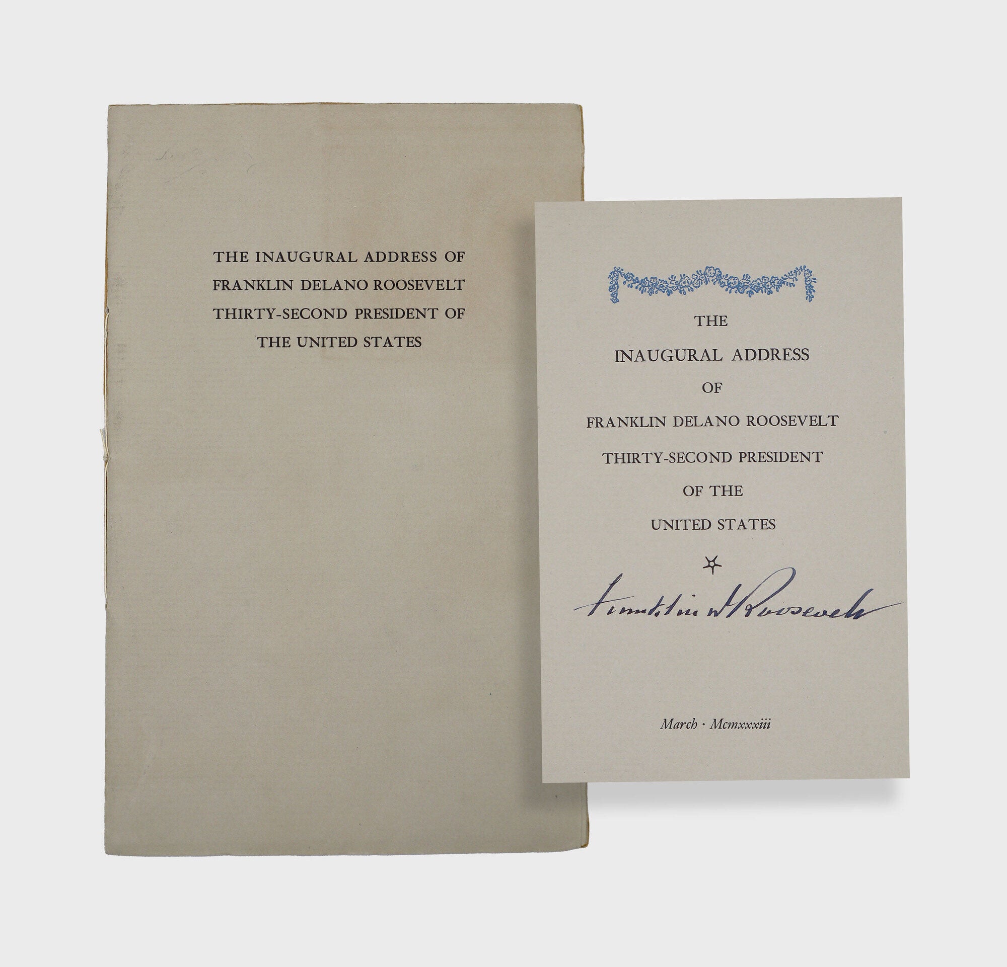 Fdr Address The Inaugural Address of Franklin Delano Roosevelt Thirty-Second ...