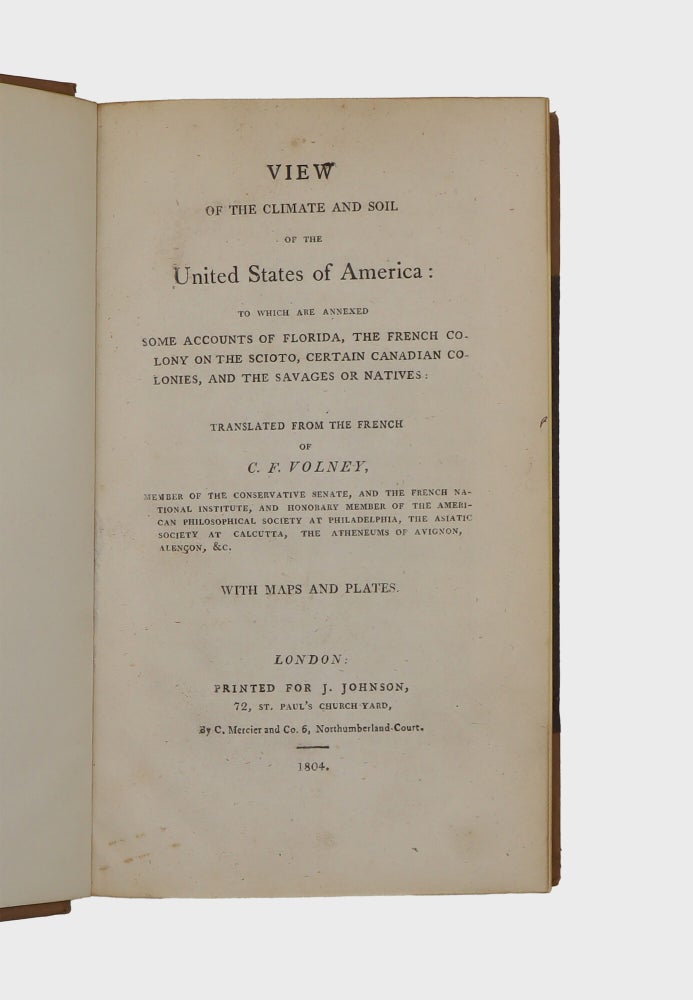 View of the Climate and Soil of the United States