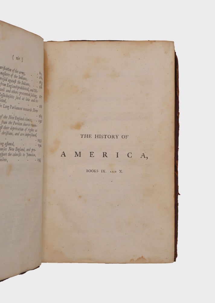 The History of America, Books IX and X. Containing the History of Virginia to the Year 1688; and of New England to the Year 1652