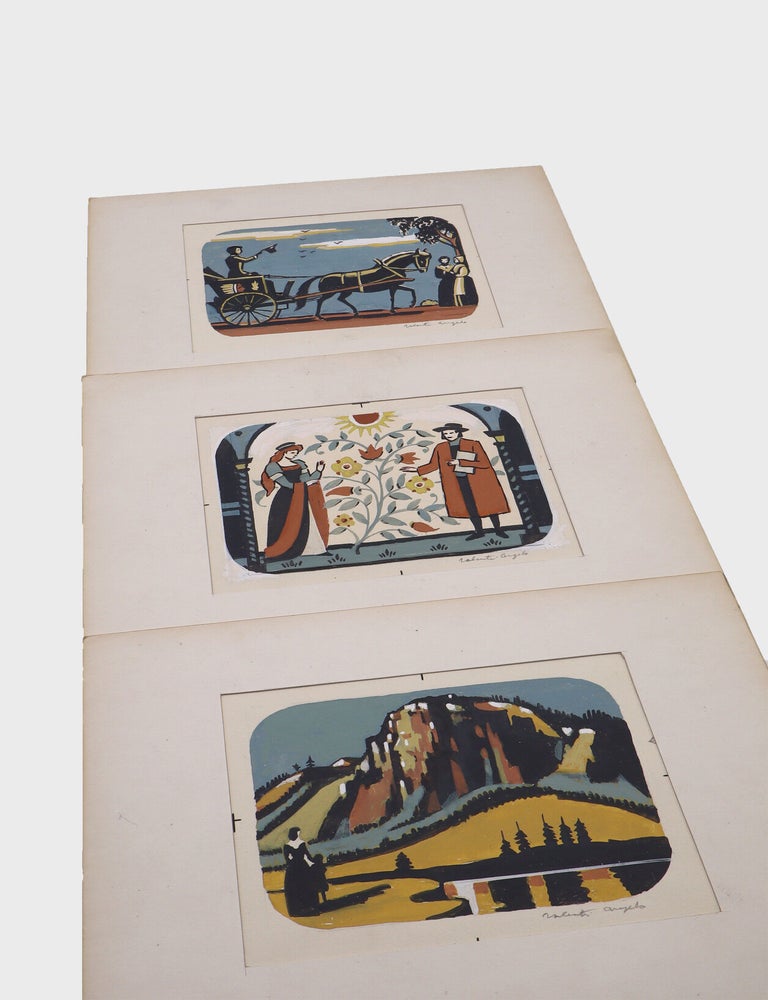 27 original gouache illustrations for the Limited Editions Club publication of Hawthorne's TWICE TOLD TALES