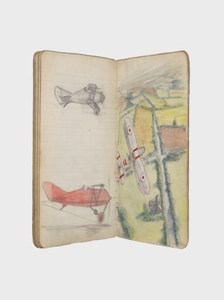 Journal with World War I aviation scenes and other sketches
