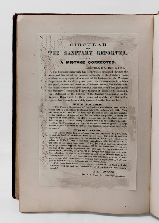 History of the United States Sanitary Commission being the General Report of its Work during the War of the Rebellion