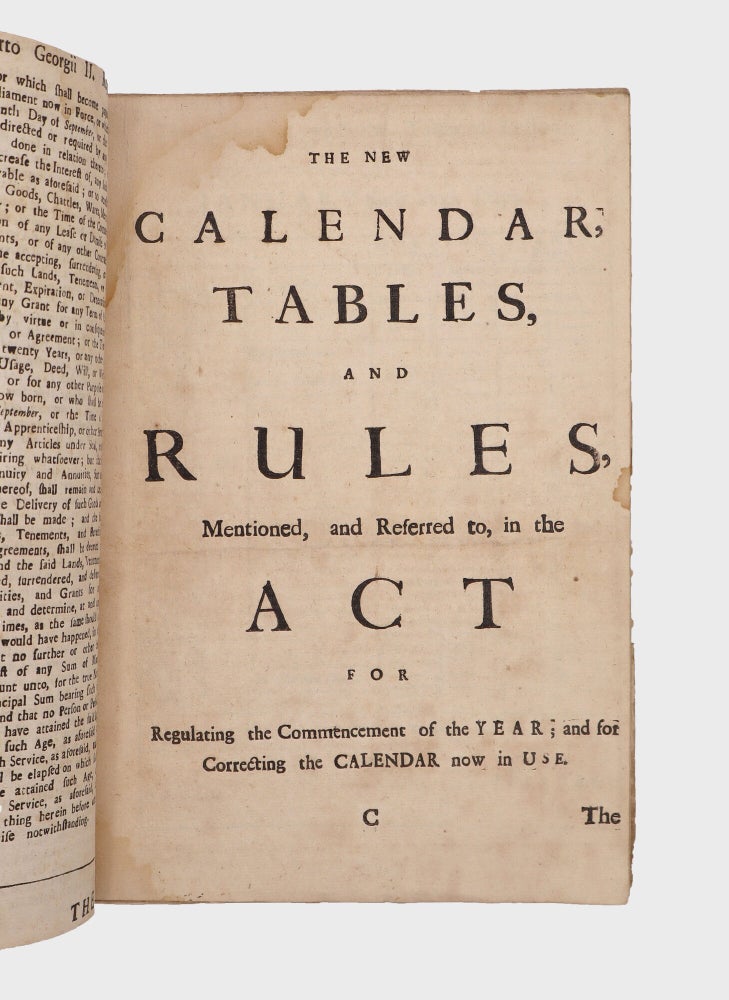 Anno Regni Georgii II. Regis Magnae, Britanniae, Franciae, & Hiberniae, vicesimo quarto ... An Act for Regulating the Commencement of the Year; and for the Correcting the Calendar now in Use