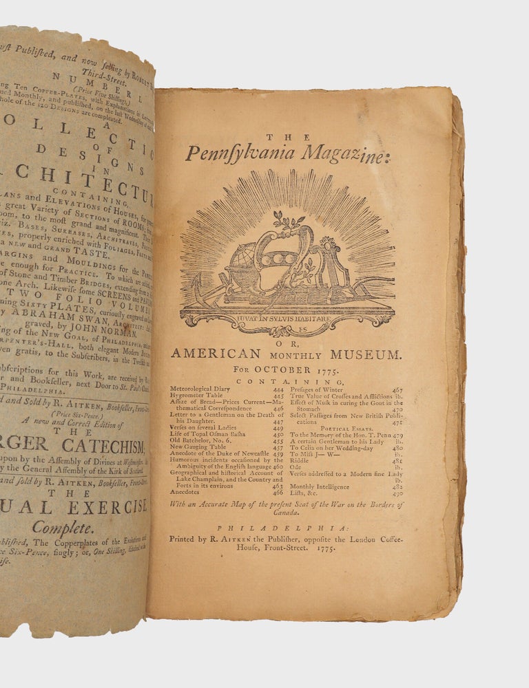 The Pennsylvania Magazine: or, American Monthly Museum. For October, 1775