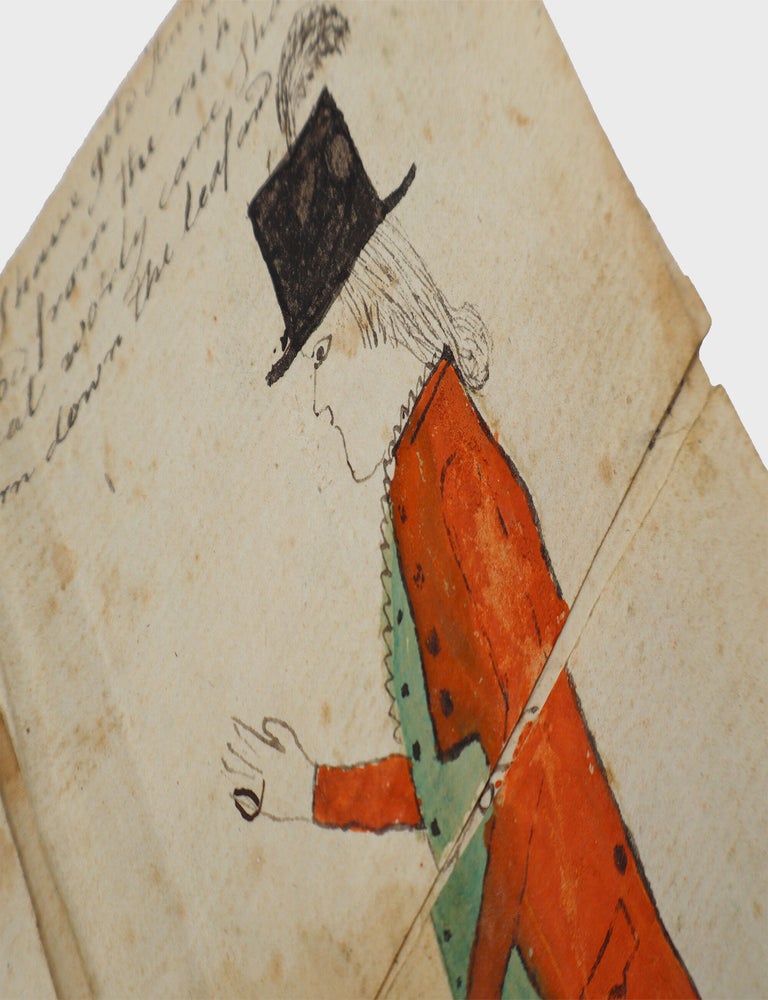 [Early manuscript copy of Sands's Metamorphosis or, A Transformation of Pictures with Poetical Explanations, with charming hand-colored drawings]