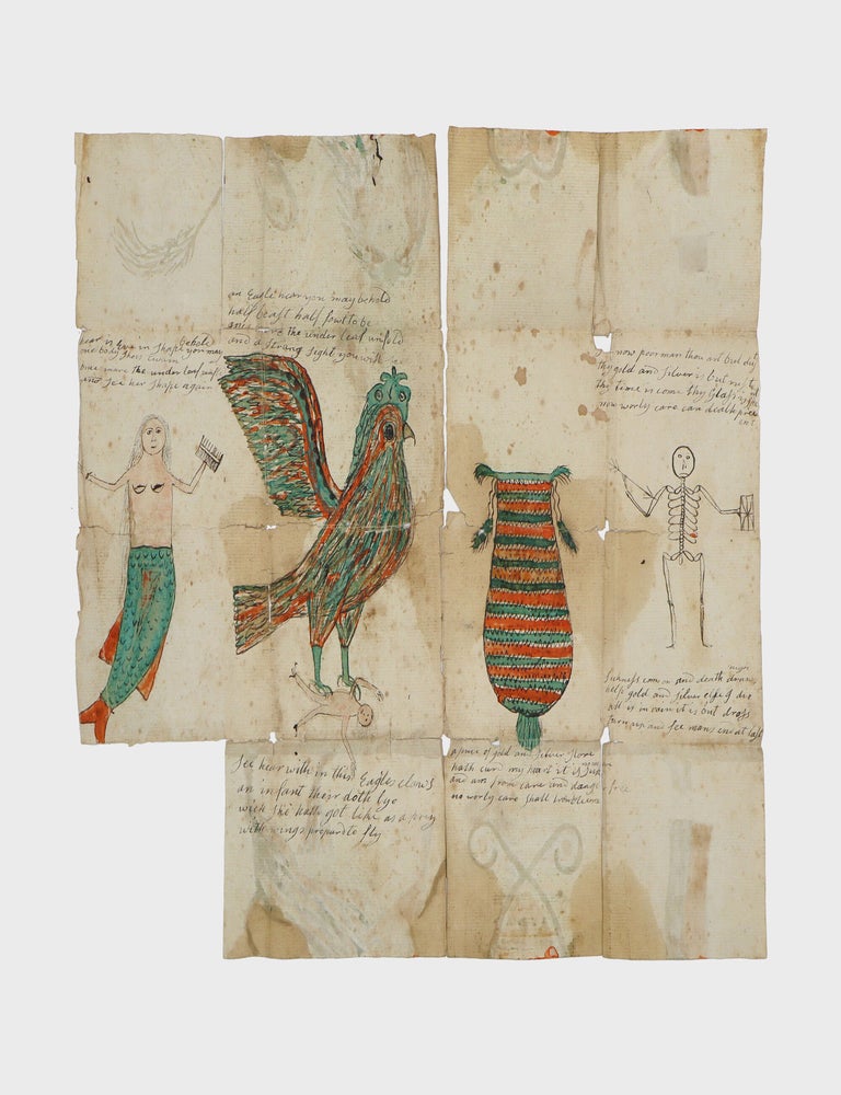 [Early manuscript copy of Sands's Metamorphosis or, A Transformation of Pictures with Poetical Explanations, with charming hand-colored drawings]