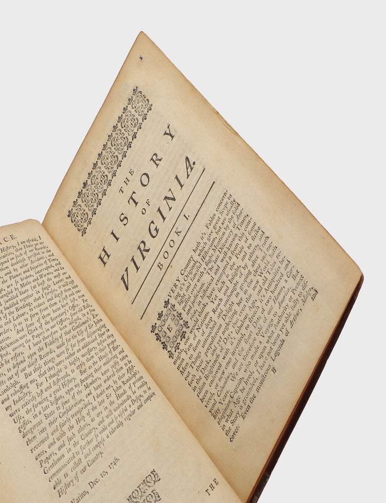 The History of the First Discovery and Settlement of Virginia: Being an Essay Towards a General History of this Colony ... [Bound with:] An Appendix to the First Part of the History of Virginia
