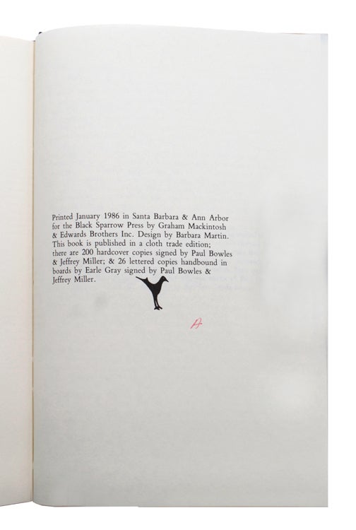 Paul Bowles A Descriptive Bibliography