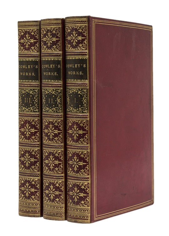 Item #37855 The Works of Mr. Abraham Cowley: In Two Volumes ... The Tenth edition. Adorned with Cuts. [with:] The Third and Last Volume of the Works ... The Eighth edition ... Adorned with proper and elegant Cuts. Abraham Cowley.