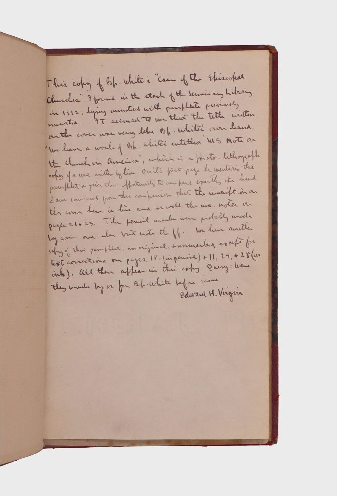 The Case of the Episcopal Churches in the United States Considered