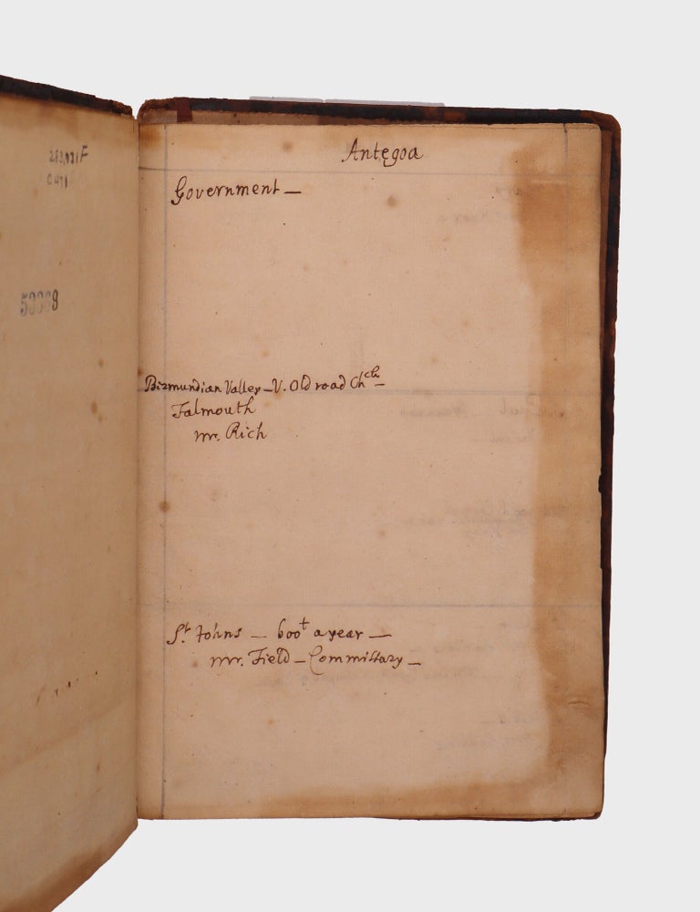 [Manuscript list of colonial American parish churches organized by colony, with the names of ministers and other information for each]