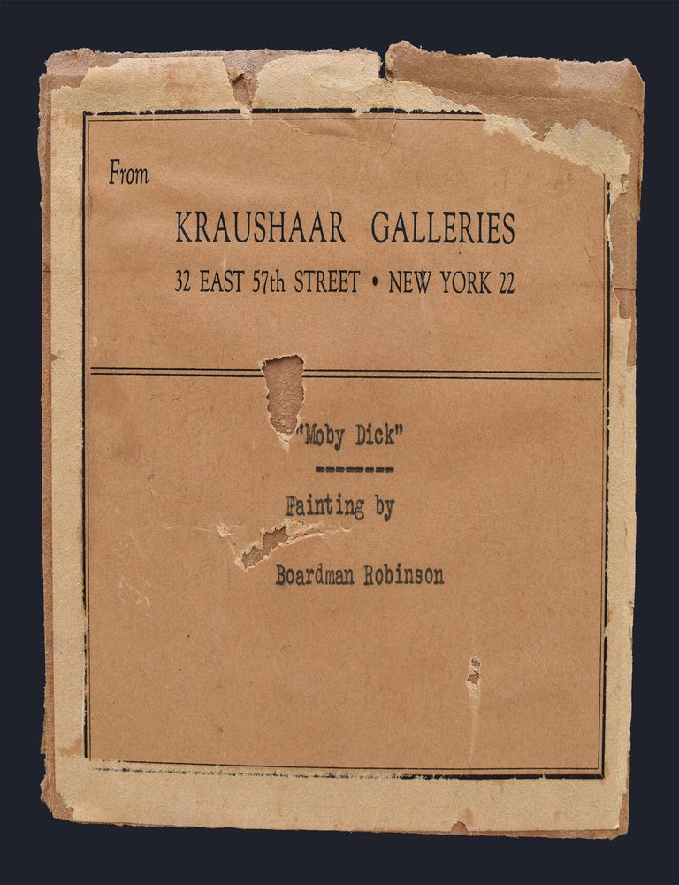 [Moby Dick with whaleboat in pursuit, harpooner standing at the bow] Oil for the Limited Editions Club Moby Dick