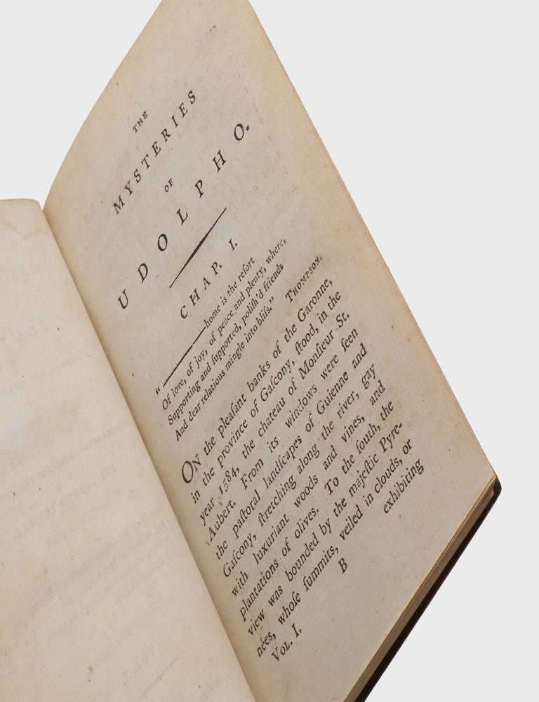 The Mysteries of Udolpho. A Romance Interspersed with some Pieces of Poetry &hellip; In Four Volumes