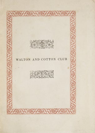 Item #37897 Rules and Regulations of Walton and Cotton Club; Instituted 19th March 1817. Revised...