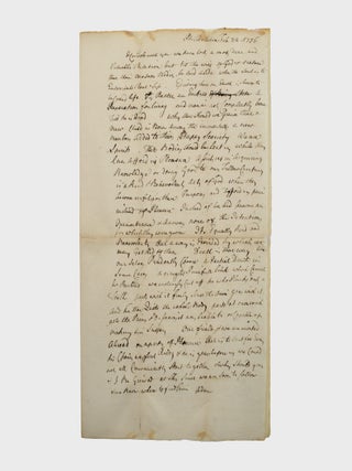 Early manuscript copy in an unknown hand of Franklin's letter to Elizabeth Hubbart, on the...
