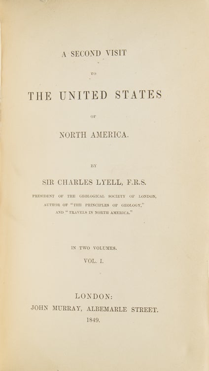 A Second Visit to the United States of North America…in Two Volumes