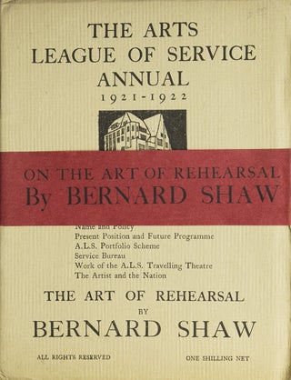 Item #38490 The Arts League of Service Annual 1921-1922. "On the Art of Rehearsal "pp. 3-8....