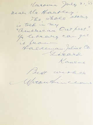 Item #39472 Autograph note signed "Upton Sinclair". Upton Sinclair