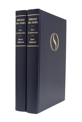 Item #39752 Katalog der Bibliothek Otto Schafer Schweinfurt. Incunabula, Manfred von Arnim