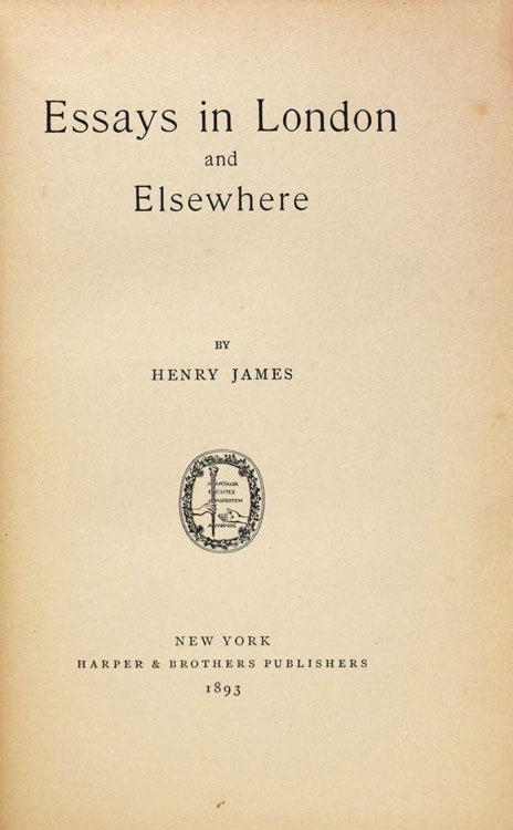 Essays in London and Elswhere