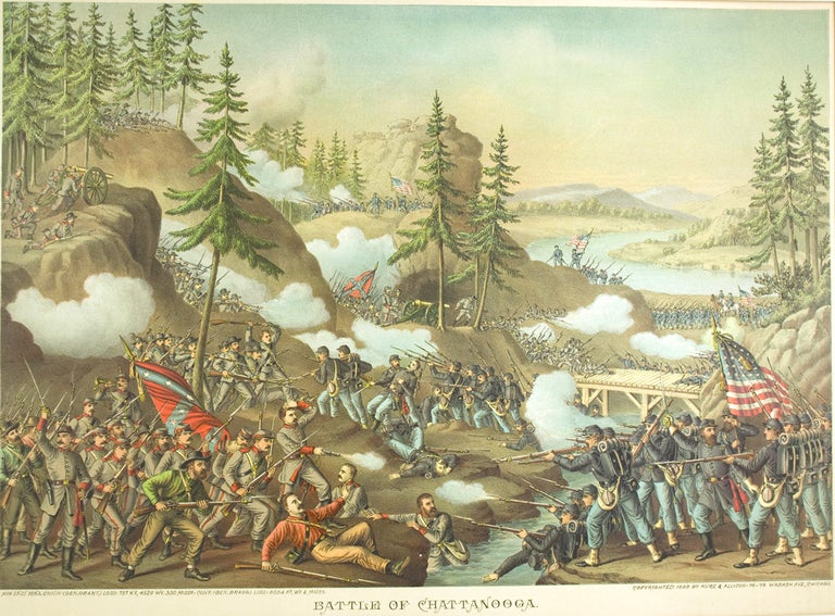 Item #40277 Battle of Chattanooga. [Chromolithographic print]. Civil War.