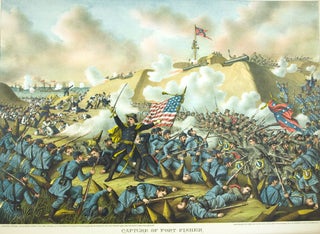 Item #40281 Capture of Fort Fisher. January 15 1865. [Chromolithographic print]. Civil War, Kurz