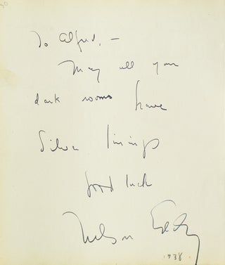 Item #40422 Autograph Note Signed to Alfred Eisenstaedt, n.p., 1938 [with, on verso:] GODDARD,...