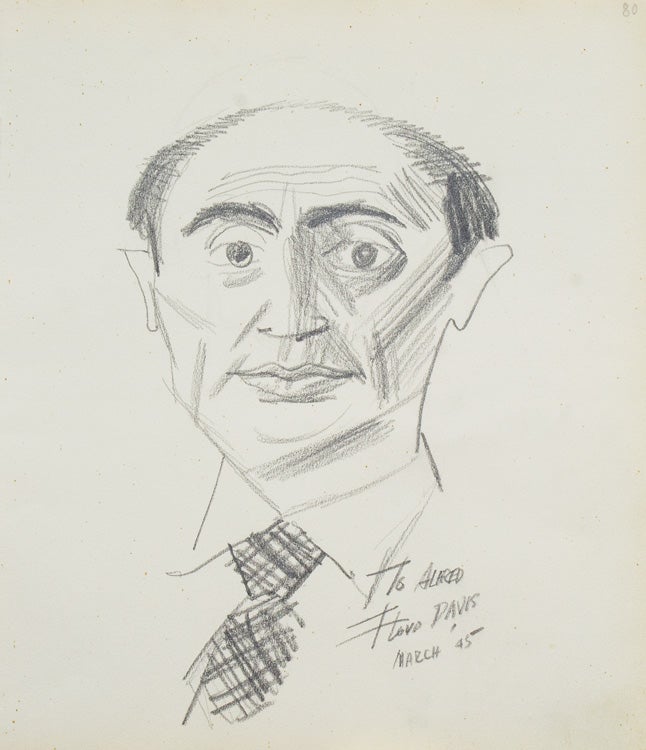 Item #40505 Original pencil portrait of Alfred Eisensteadt, inscribed, “To Alfred”, signed and dated March 1945. Floyd Davis.