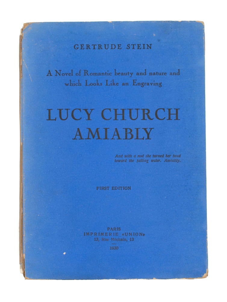Item #40764 Lucy Church Amiably. Gertrude Stein.
