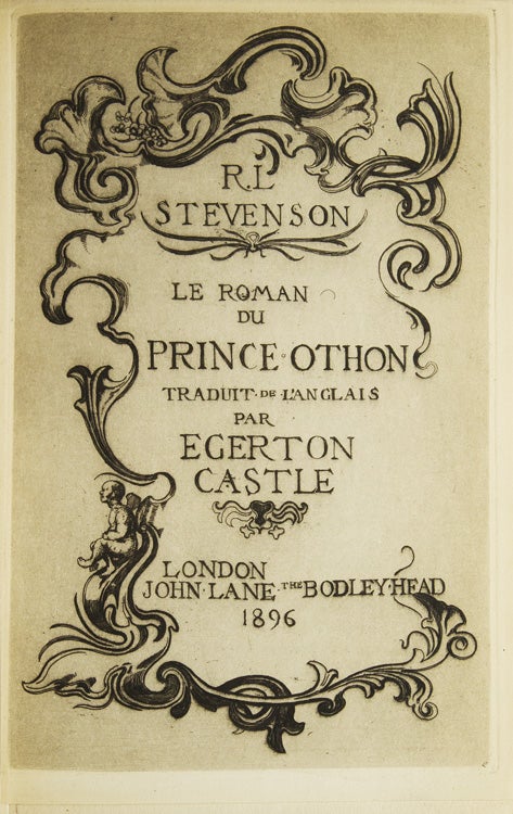 Le Roman du Prince Othon. Translated into French by Egerton Castle