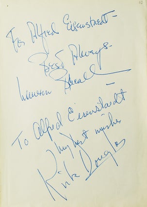 Item #41930 Autograph Inscriptions Signed ("Best Always, Lauren Bacall" and "to...