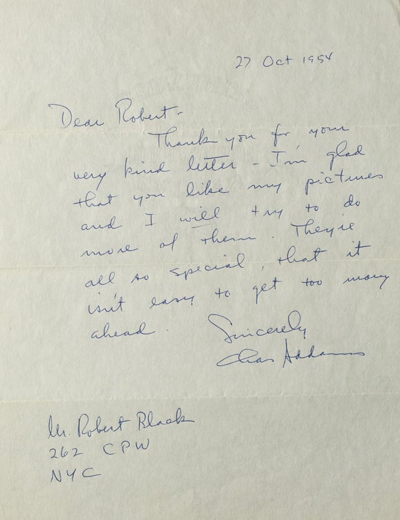 Item #42625 Autograph Letter, Signed (Chas Addams), to Robert Black (sic Block). Charles Addams.
