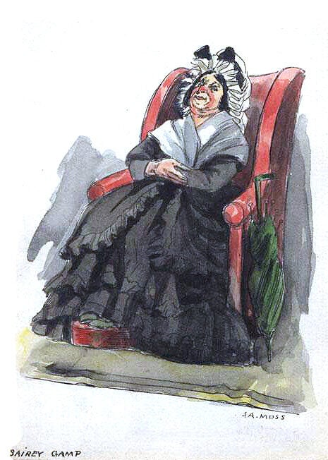 11 drawings of characters created by Charles Dickens