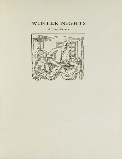 Winter Nights. A Reminiscence