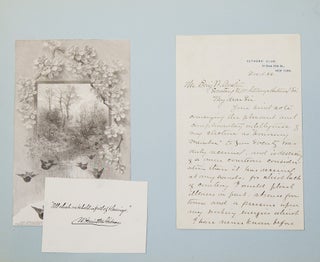 Item #43681 Two Autograph Letters Signed and two Autograph Sentiments on cards. William Hamilton...