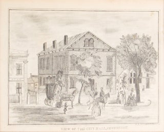 Item #51511 Pencil Drawing: "View of the City of Newburyport" In Naïve Manner. H. A. Ostrander