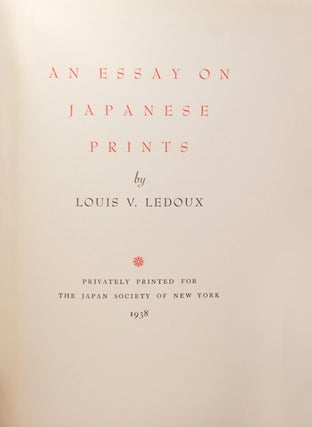 An Essay on Japanese Prints