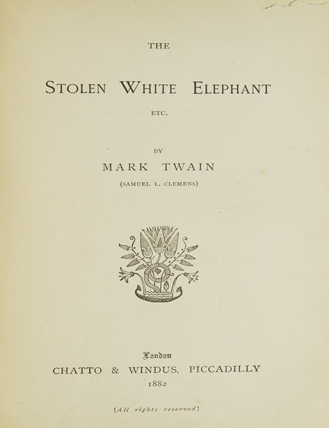 The Stolen White Elephant Etc