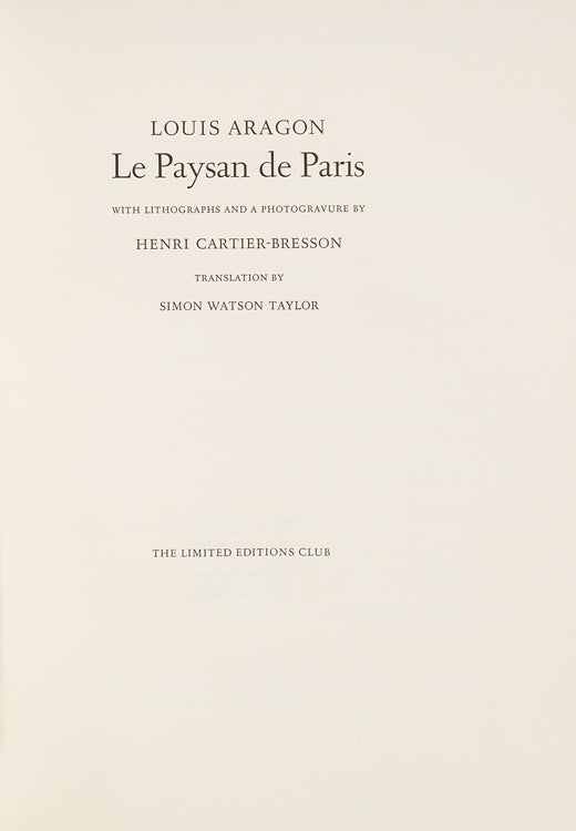 Le Paysan de Paris (The Peasant of Paris)