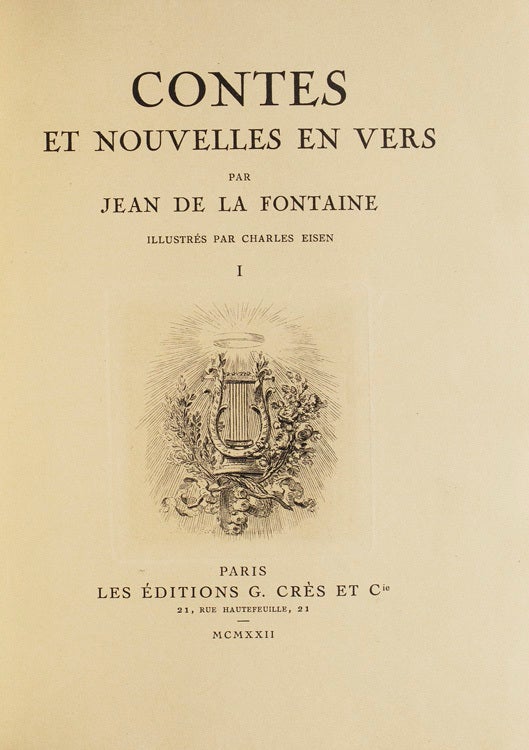 Contes et Nouvelles en Vers ... illustrés avec compositions gravées d'après les dessins de Charles Eisen