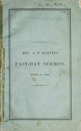 Item #55065 Fugitive Slaves: a Sermon preached in the North Congregational Church, Winchendon on...